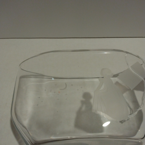 Orrefors Vtg etched crystal "Wish to the Moon" by Edwin Ohrstrom - Picture 3 of 3